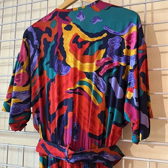 Vintage Together multicolor belted maxi dress - Picture 6 of 6